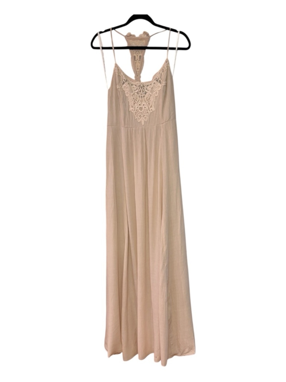 Ark and Co Maxi Boho Beige Hippie Festival Flowy Dress Size Medium